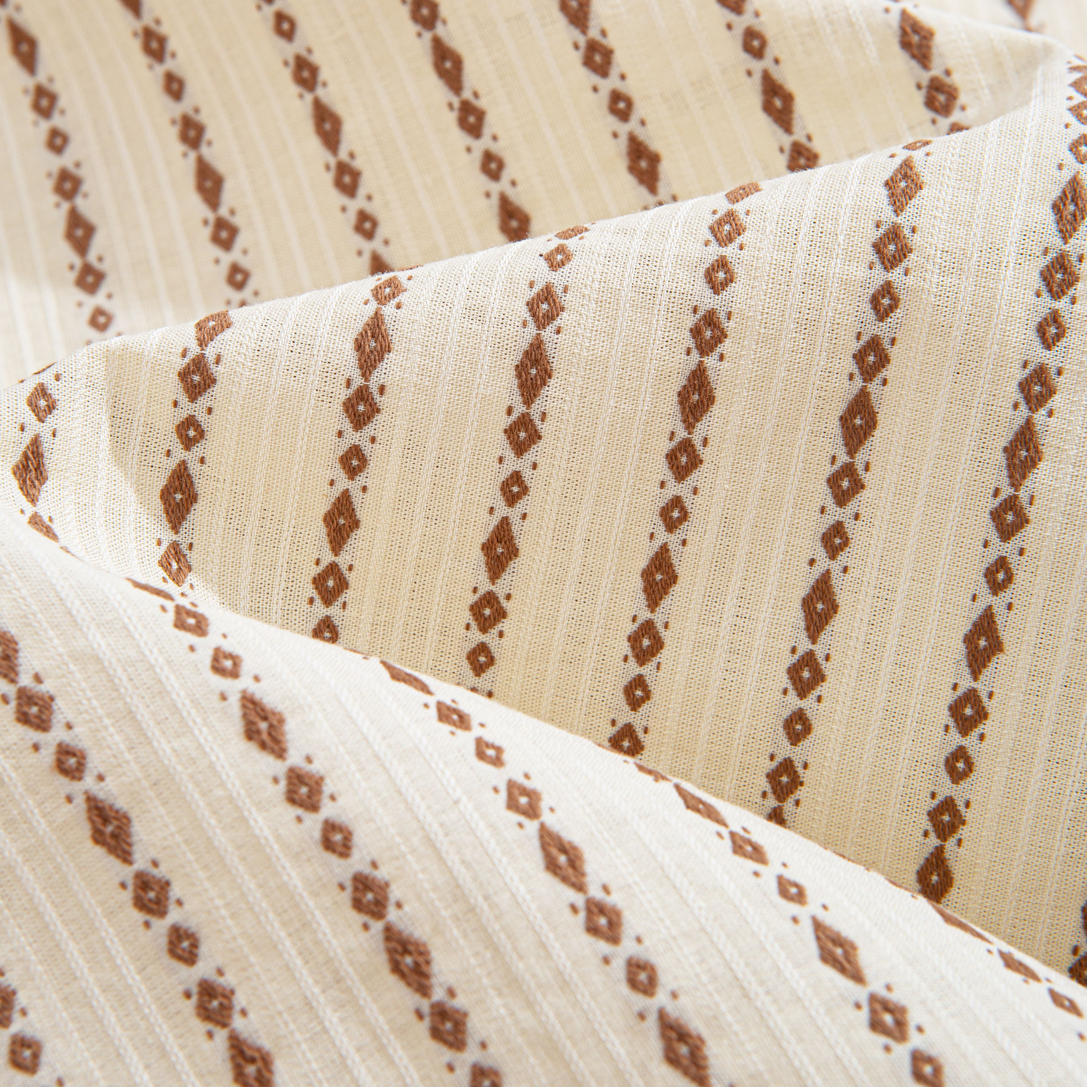 Embroidered Stripe Textured Shirt