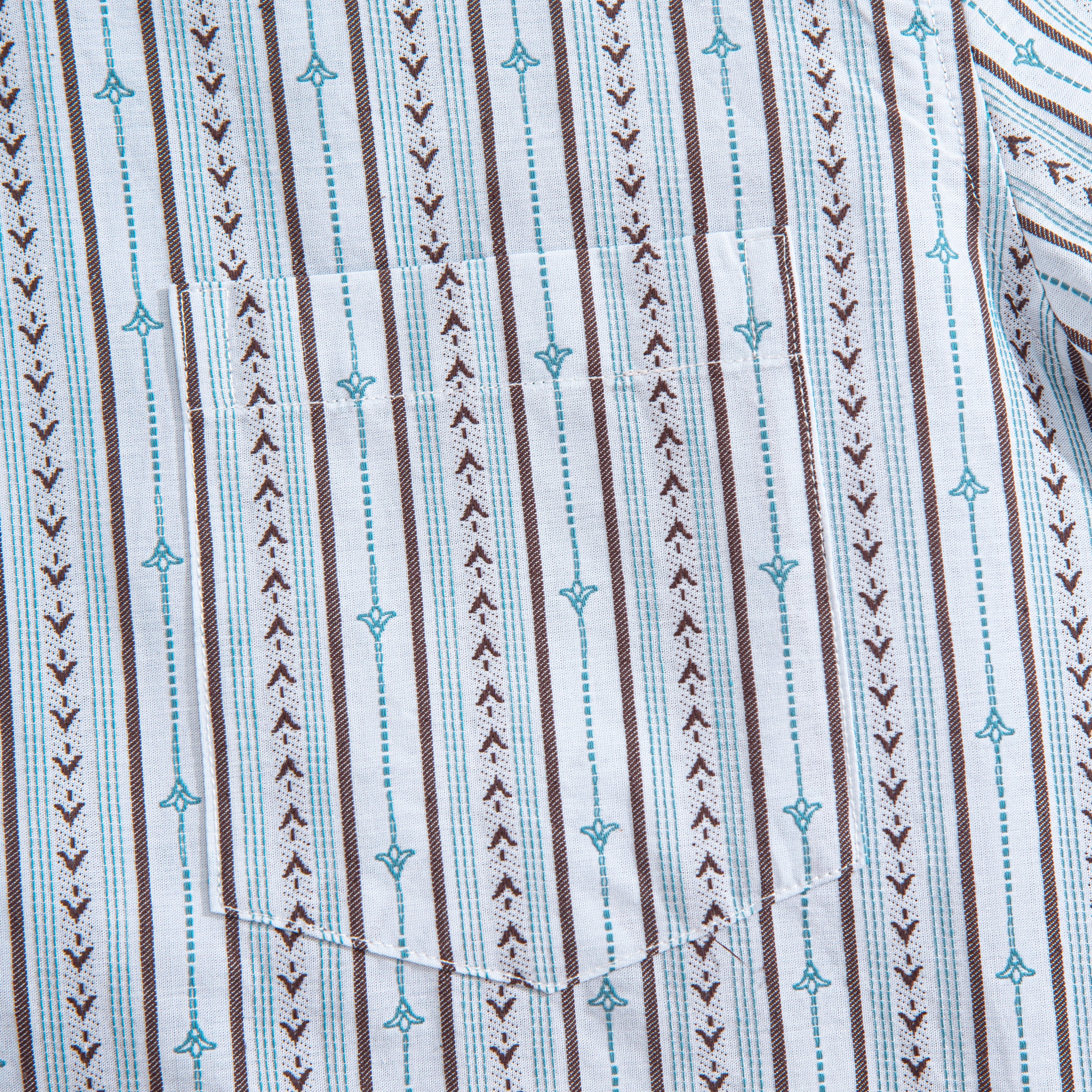 Embroidered Flower Bud Textured Stripes