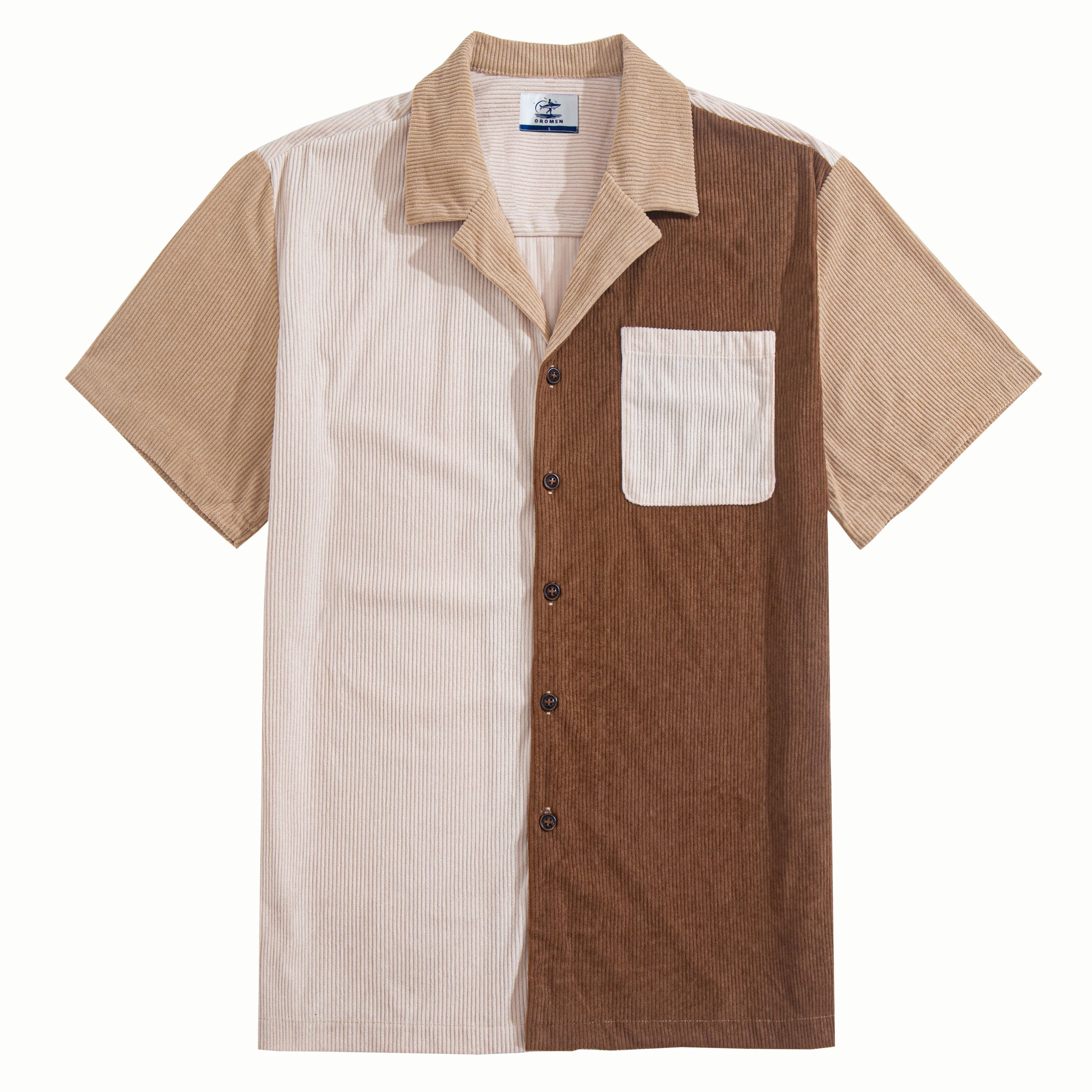 Coffee Brown Colorblock Corduroy