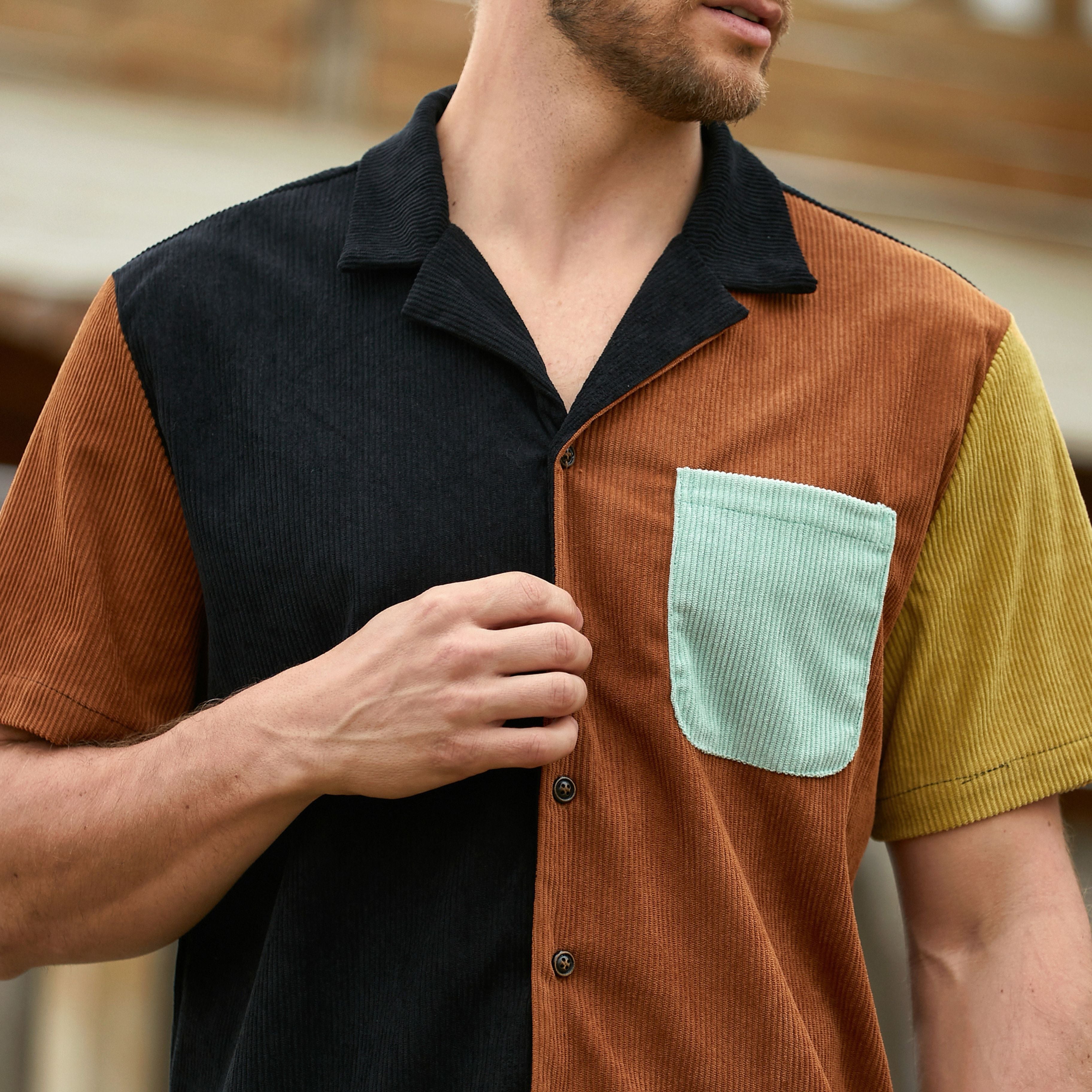 Contrast Corduroy Shirt
