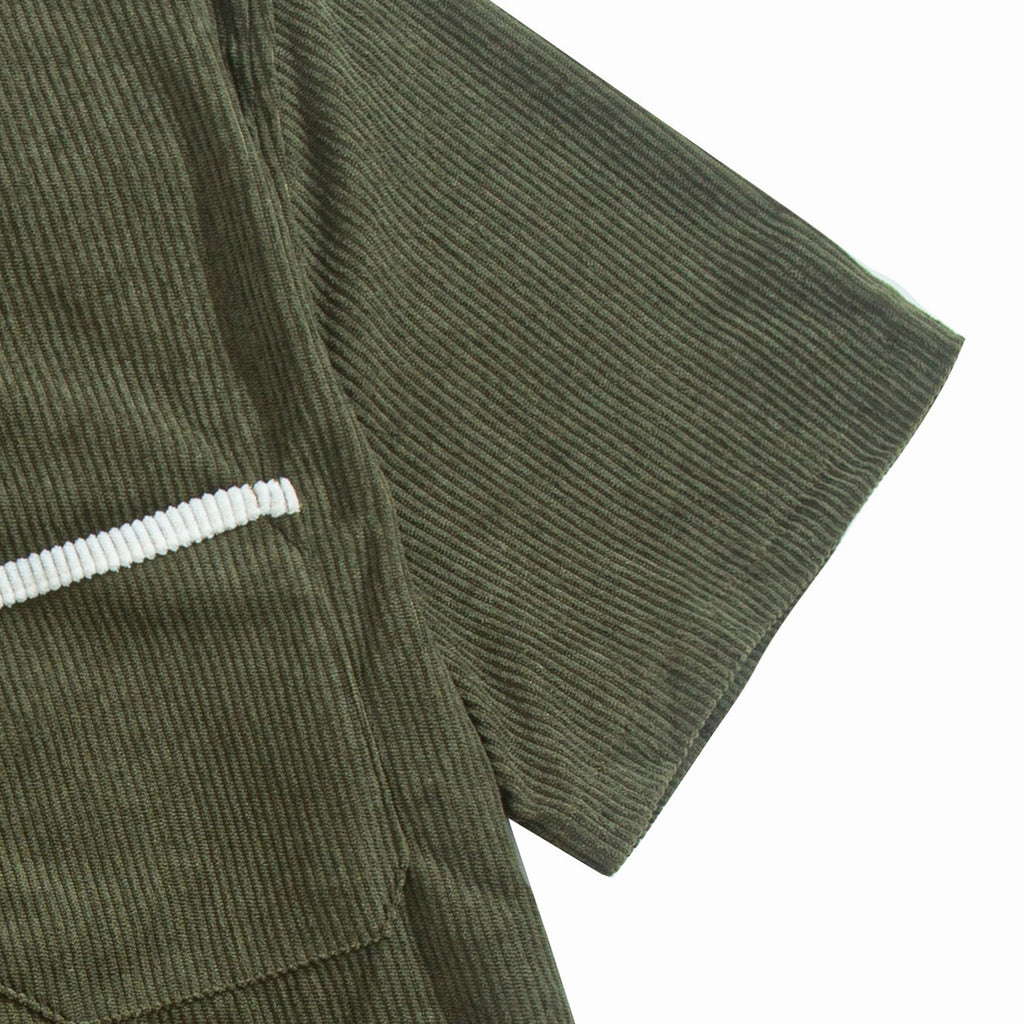 Corduroy Contrast-Trim Shirt
