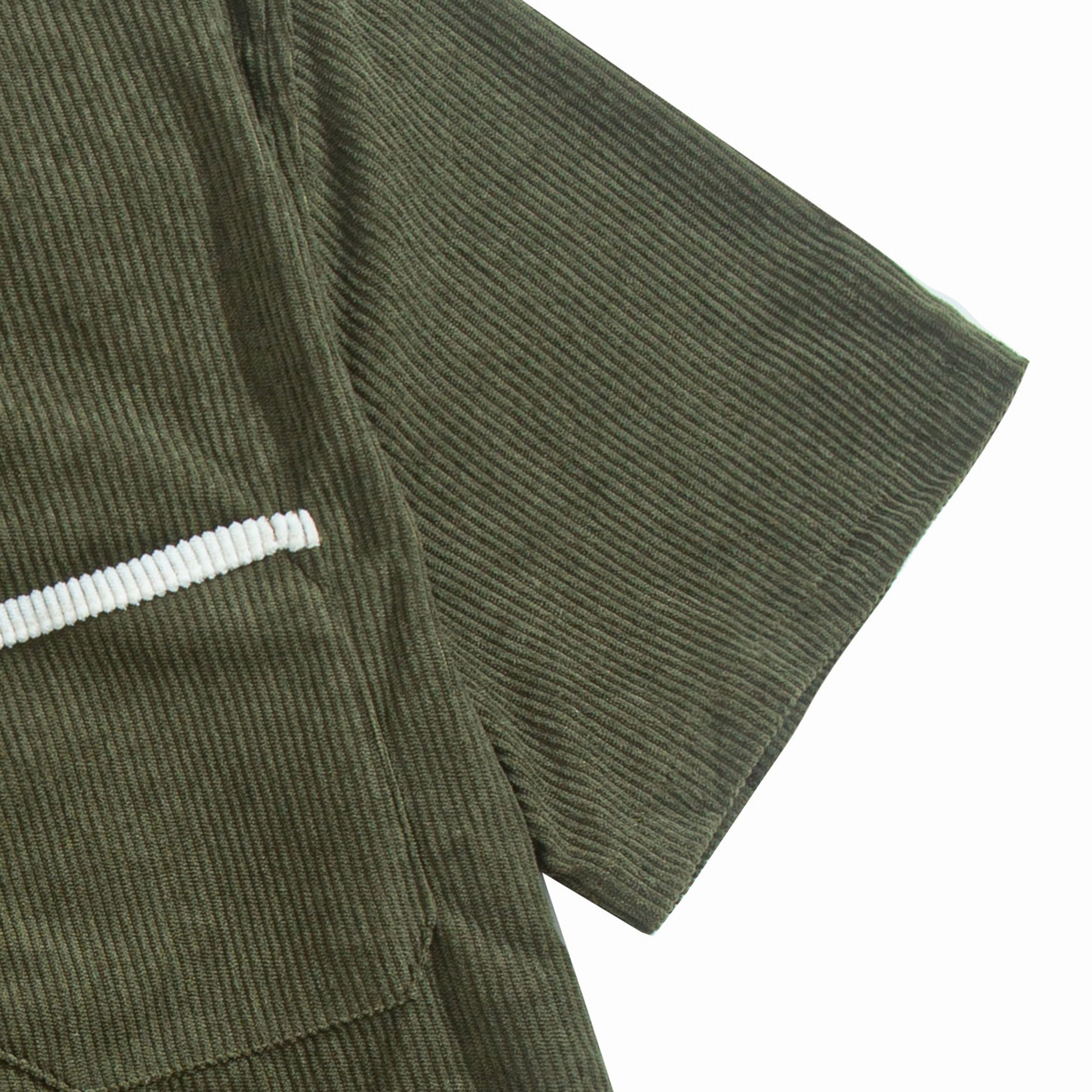 Corduroy Contrast-Trim Shirt