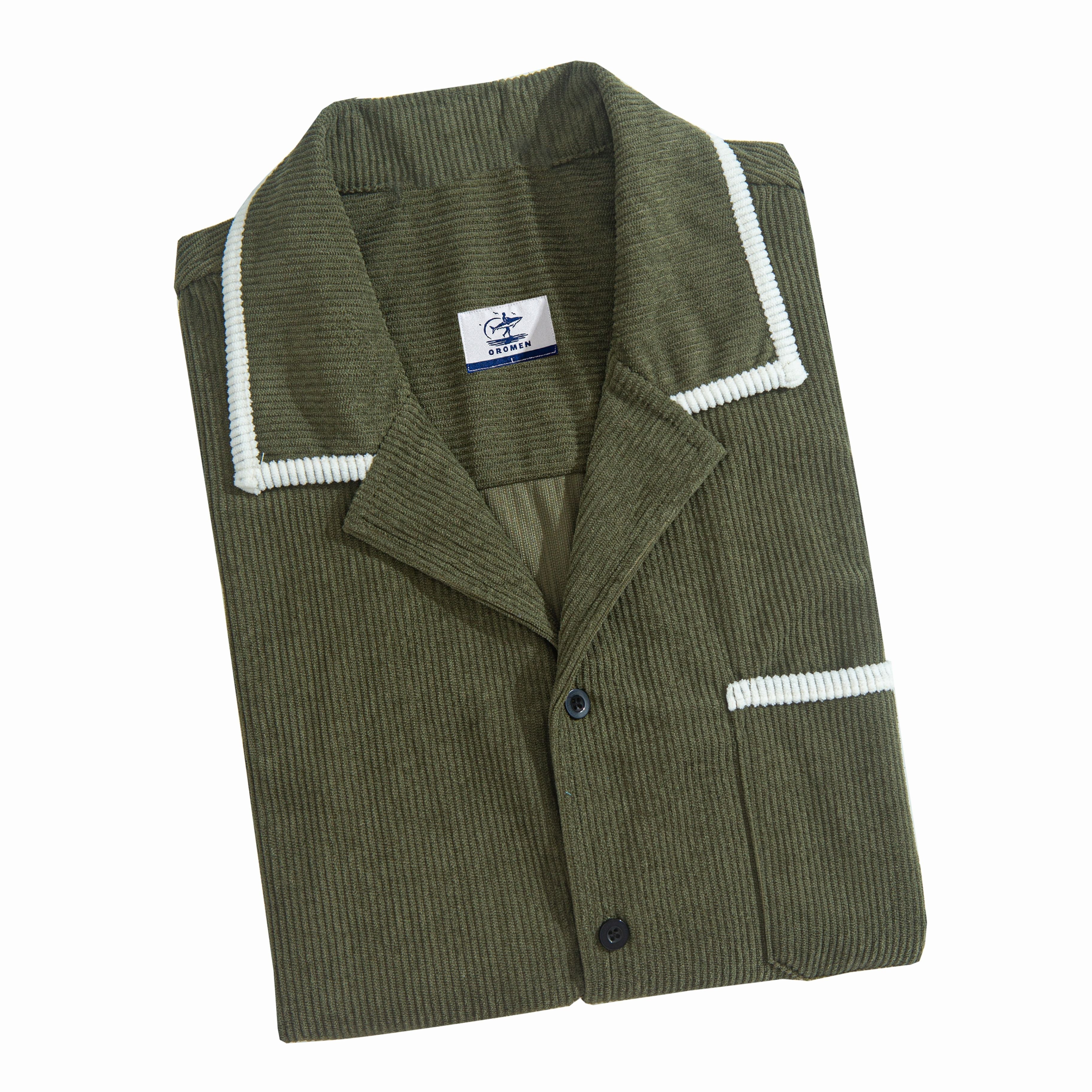 Corduroy Contrast-Trim Shirt