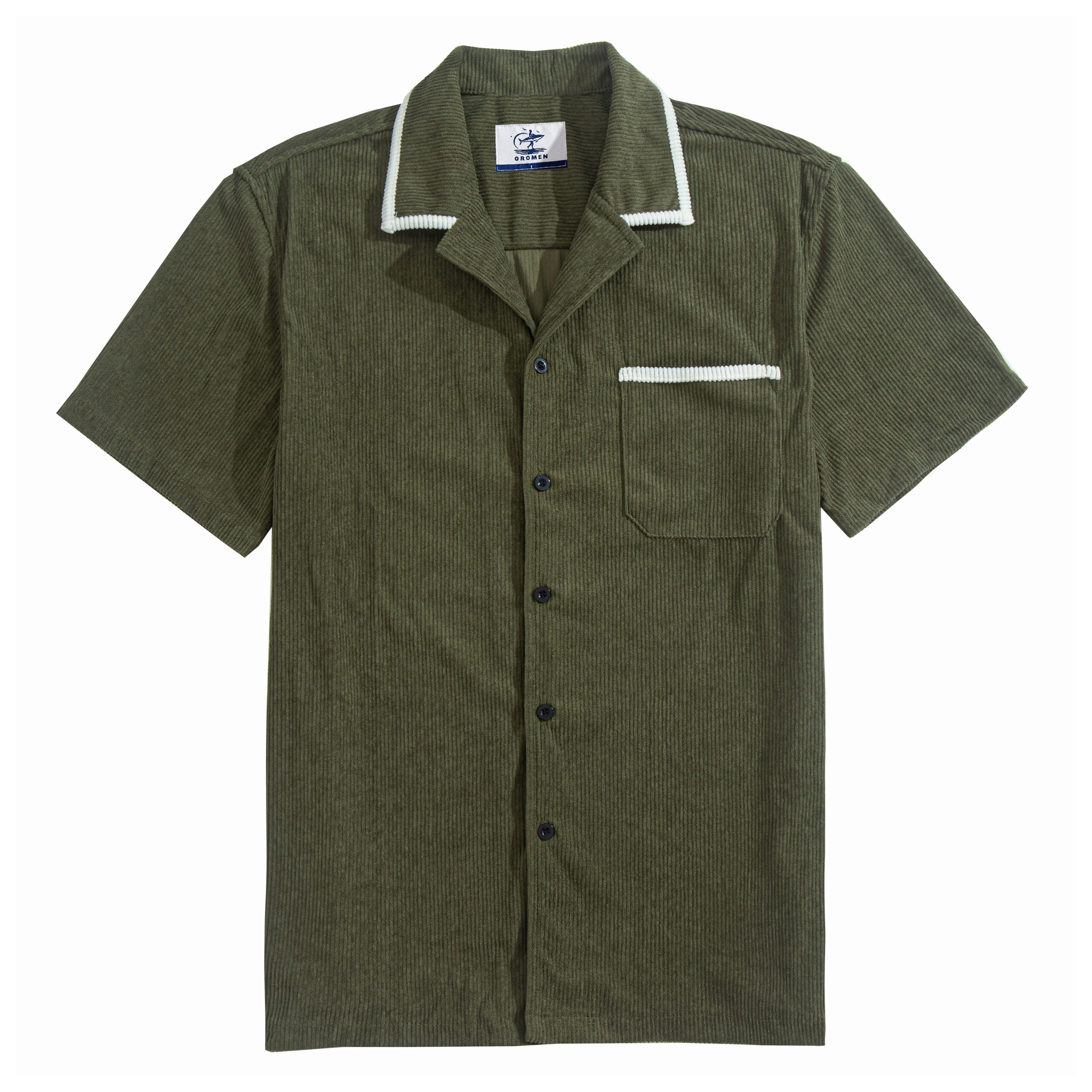 Corduroy Contrast-Trim Shirt