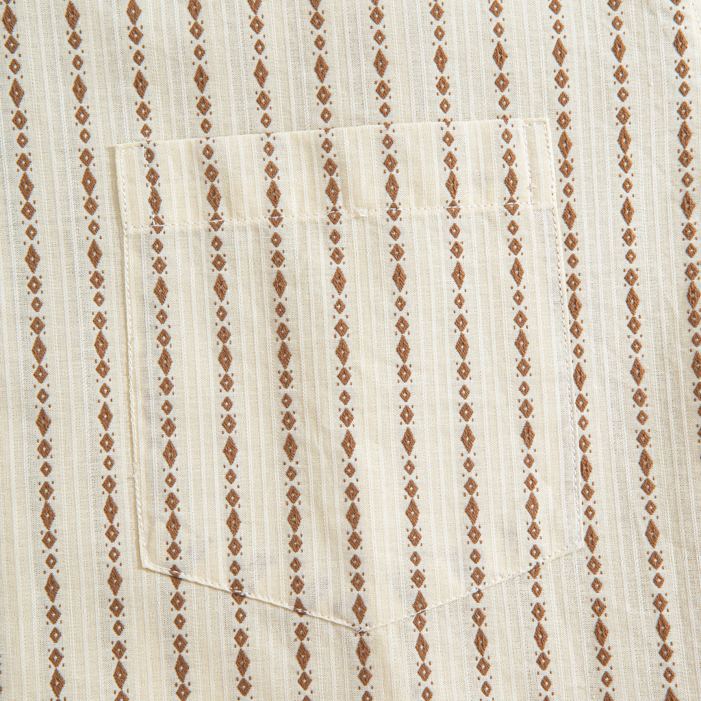 Embroidered Stripe Textured Shirt
