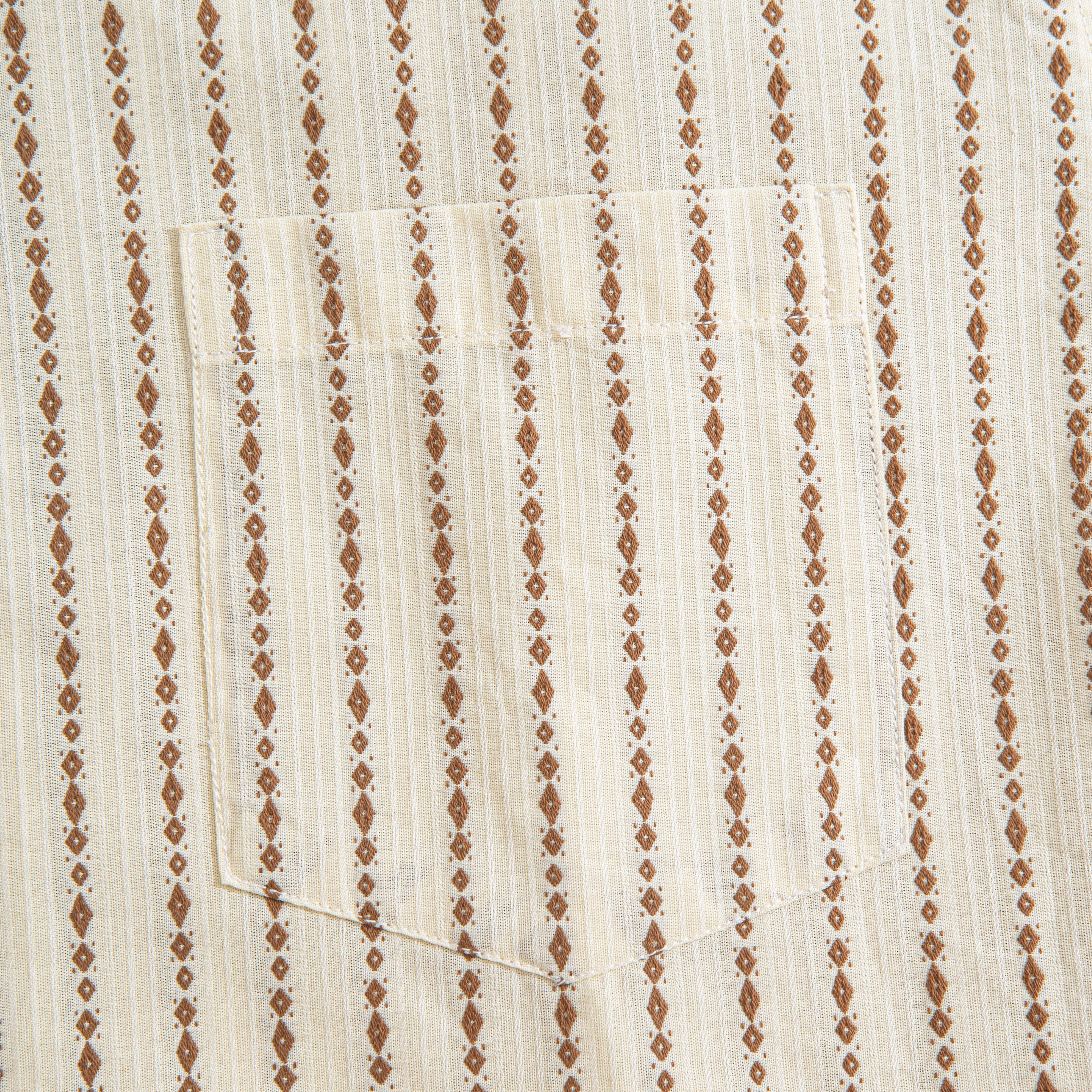 Embroidered Stripe Textured Shirt