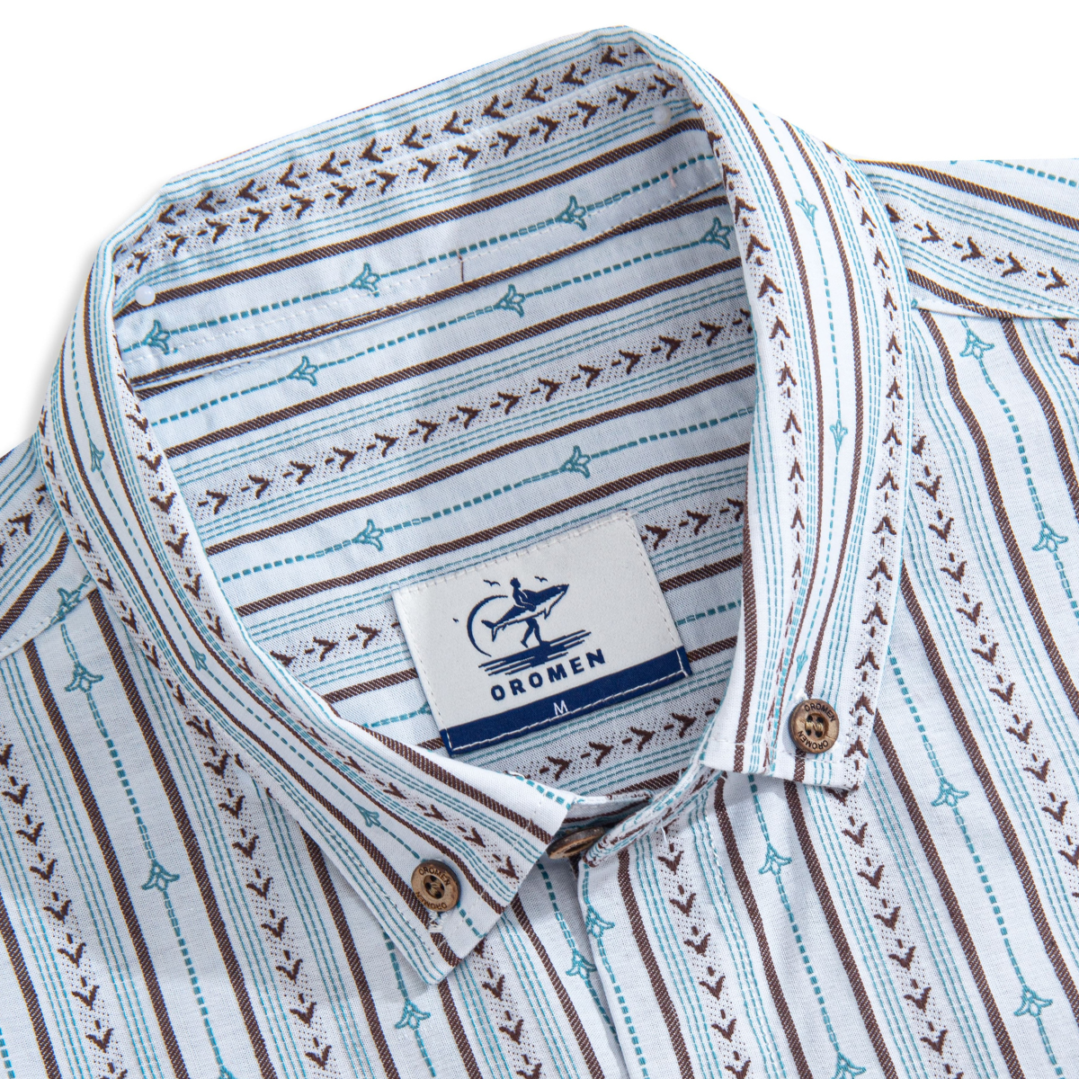 Embroidered Flower Bud Textured Stripes