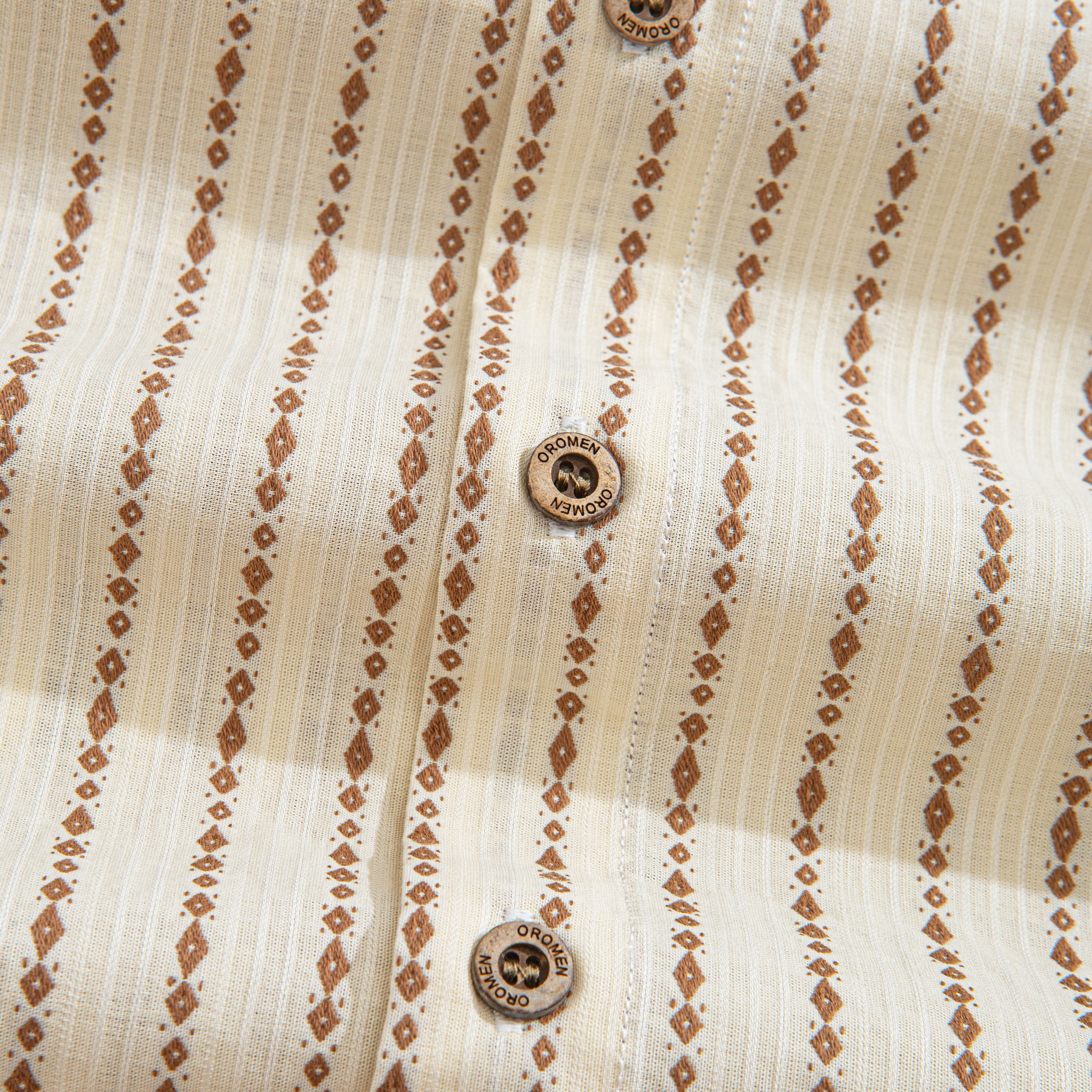 Embroidered Stripe Textured Shirt